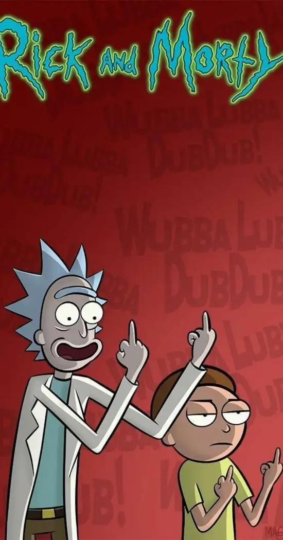 Rick And Morty Red Wallpaper.