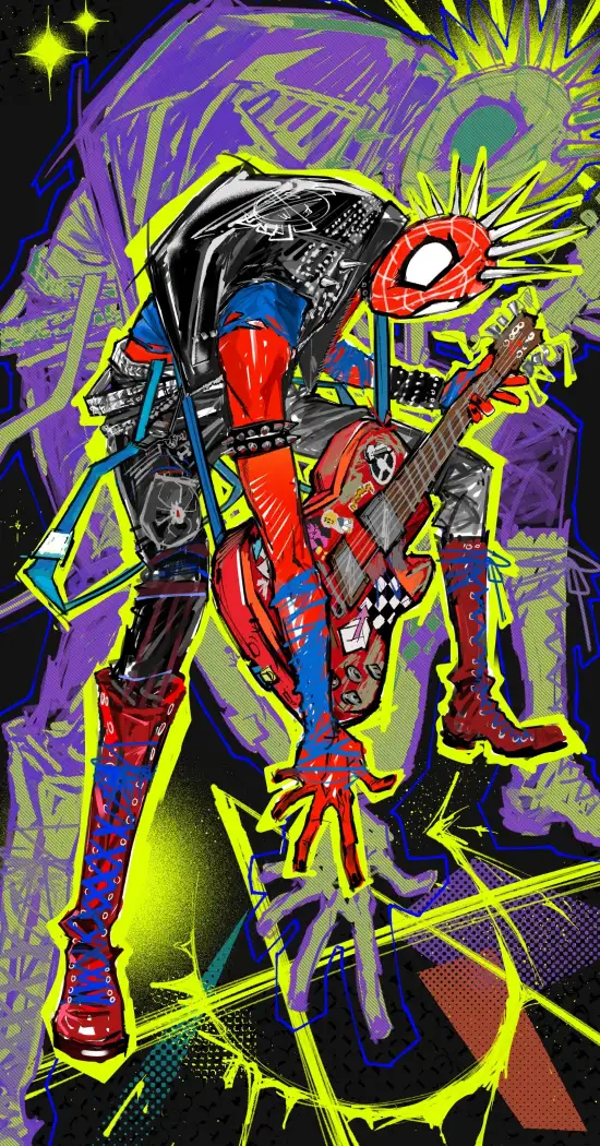 Spider Punk Home Screen Wallpaper.
