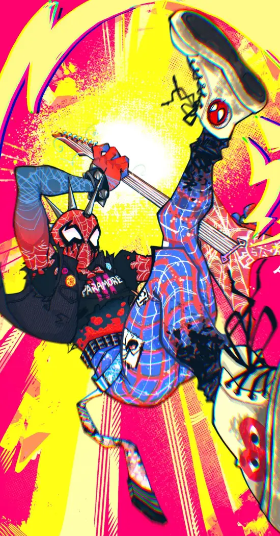 Spider Punk Mobile Wallpaper.