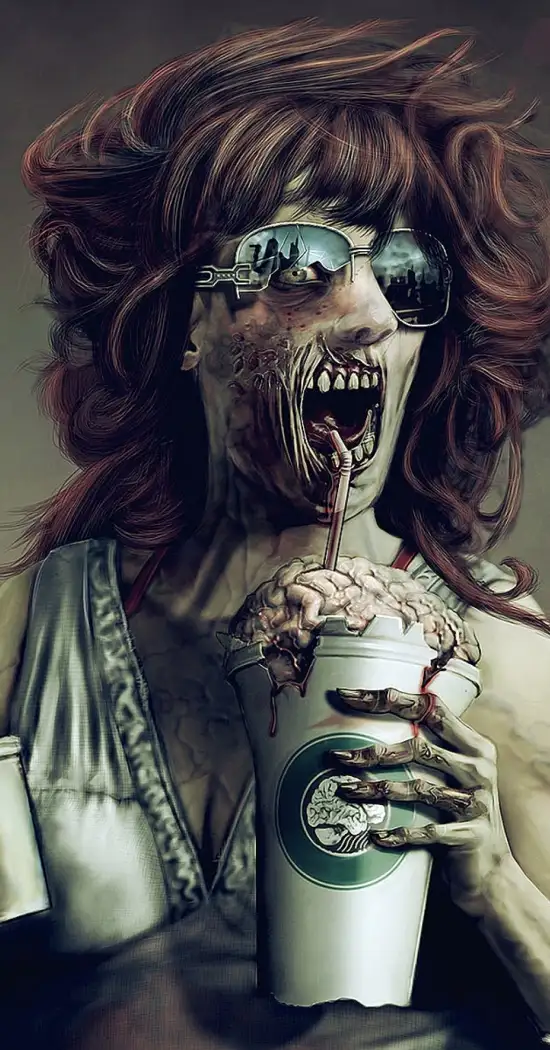 Zombie Face Android Wallpaper.